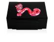 Boîte à bijoux dragon en édition limitée (88 ex. ), laqué noir avec cristal rouge, grand modèle rouge - Lalique
